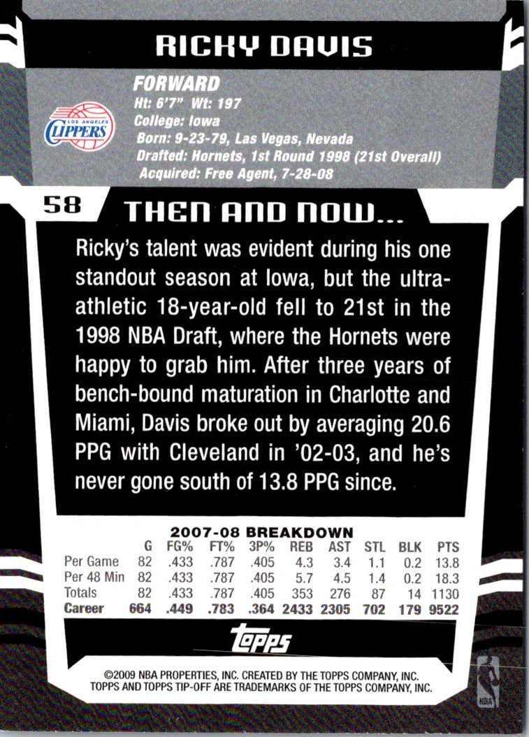 2008 Topps Tipoff Ricky Davis