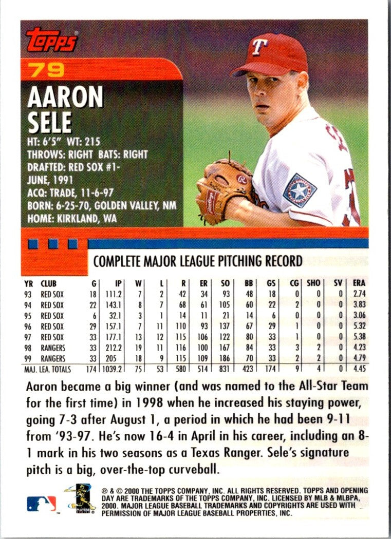 2000 Topps Opening Day Aaron Sele