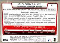 2012 Bowman Chrome Gio Gonzalez #61