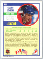 1990 Score Claude Lemieux #111