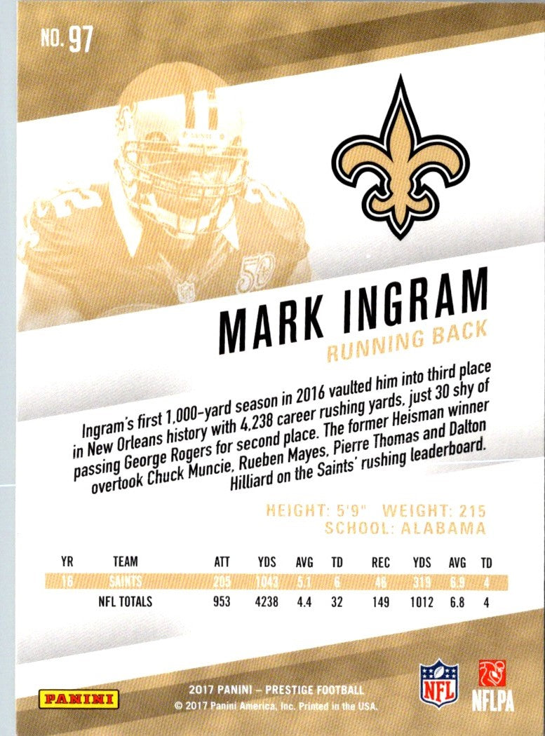 2017 Panini Prestige Mark Ingram