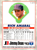 1993 Jimmy Dean Rookies Rich Amaral