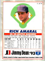 1993 Jimmy Dean Rookies Rich Amaral #1