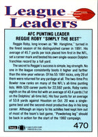 1992 Fleer Reggie Roby #470