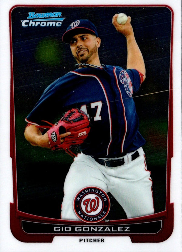 2012 Bowman Chrome Gio Gonzalez #61