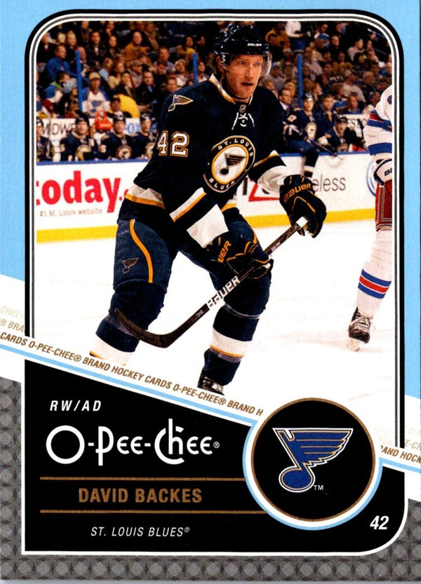 2011 O-Pee-Chee David Backes #385