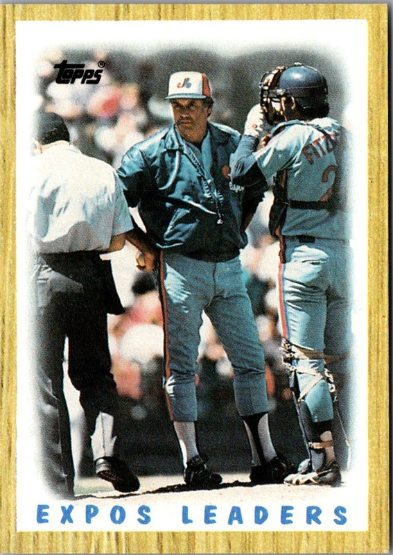 1987 Topps Expos Leaders - Bob Rodgers/Mike Fitzgerald #381