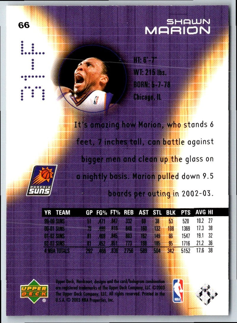 2003 Upper Deck Shawn Marion