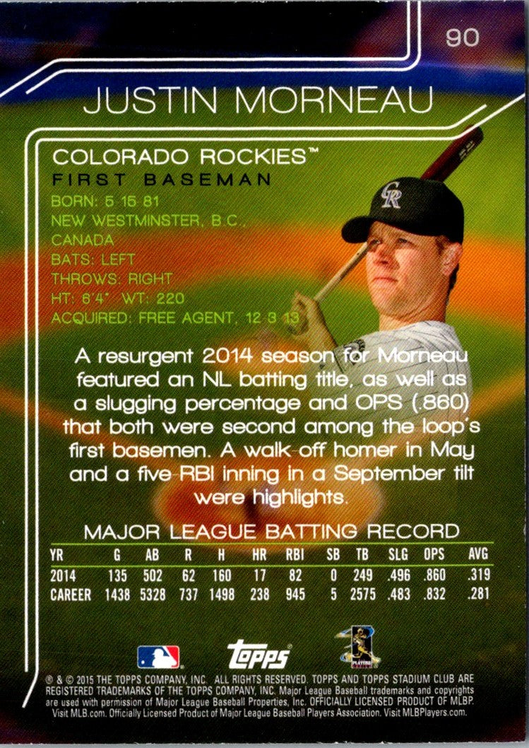 2015 Stadium Club Justin Morneau