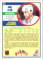 1990 Score Mike Lalor #67 Rookie