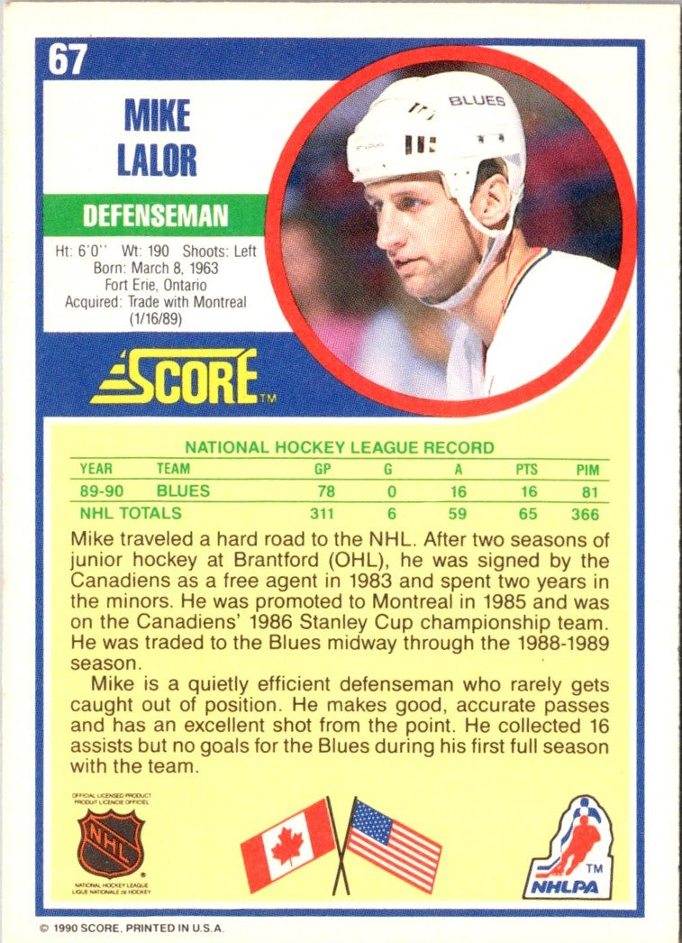 1990 Score Mike Lalor