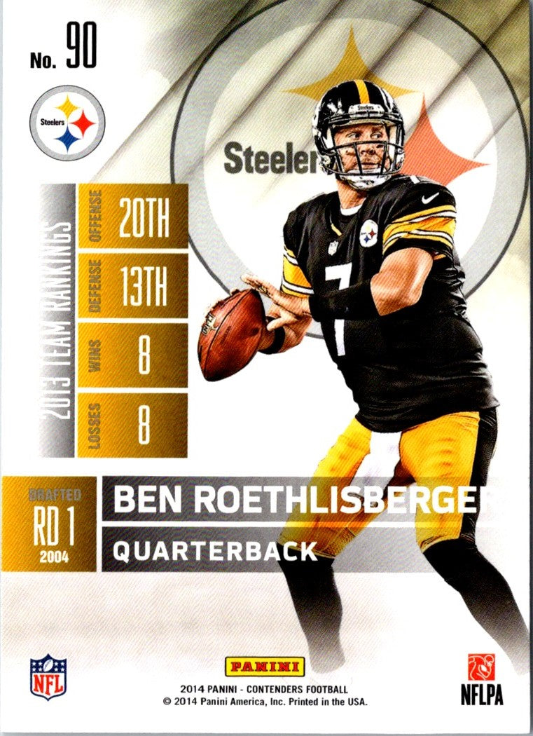 2014 Panini Contenders Ben Roethlisberger