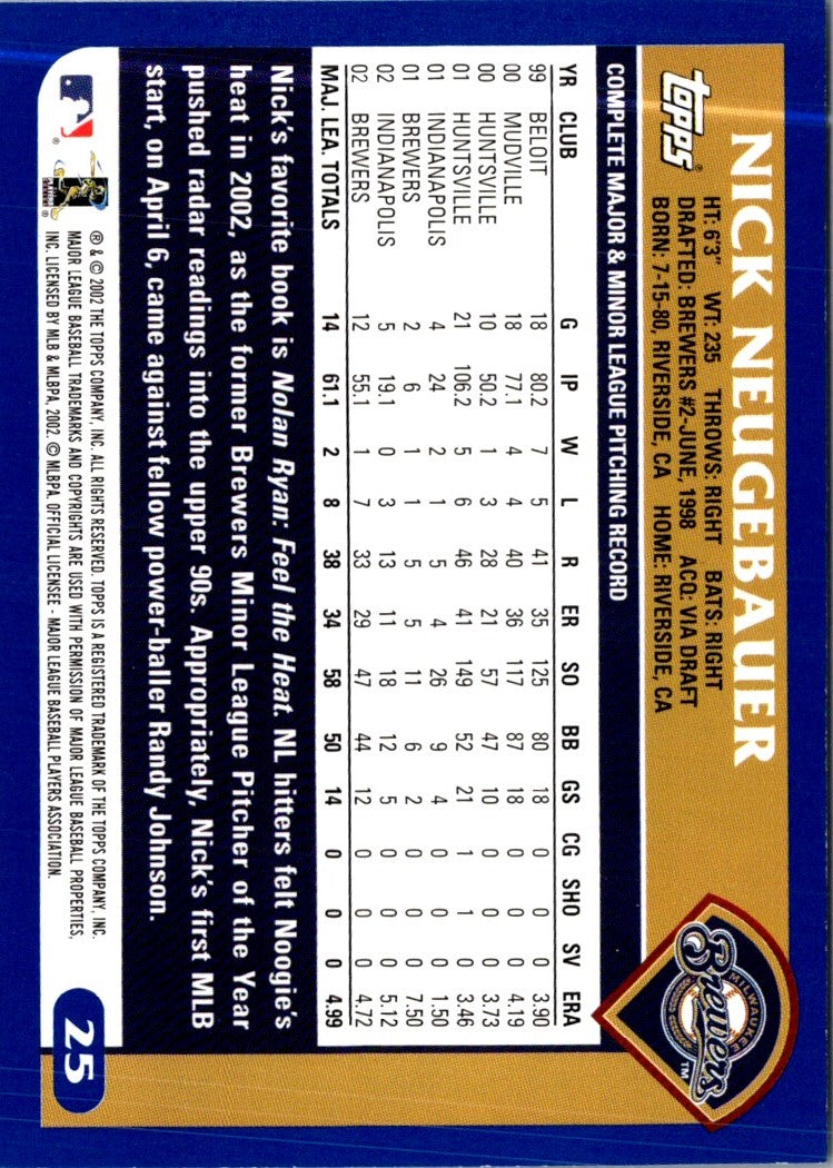 2003 Topps Nick Neugebauer