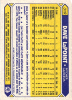 1987 O-Pee-Chee Dave LaPoint #319