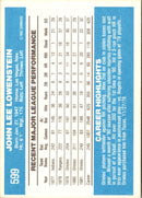 1982 Donruss John Lowenstein