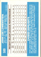 1982 Donruss John Lowenstein #599