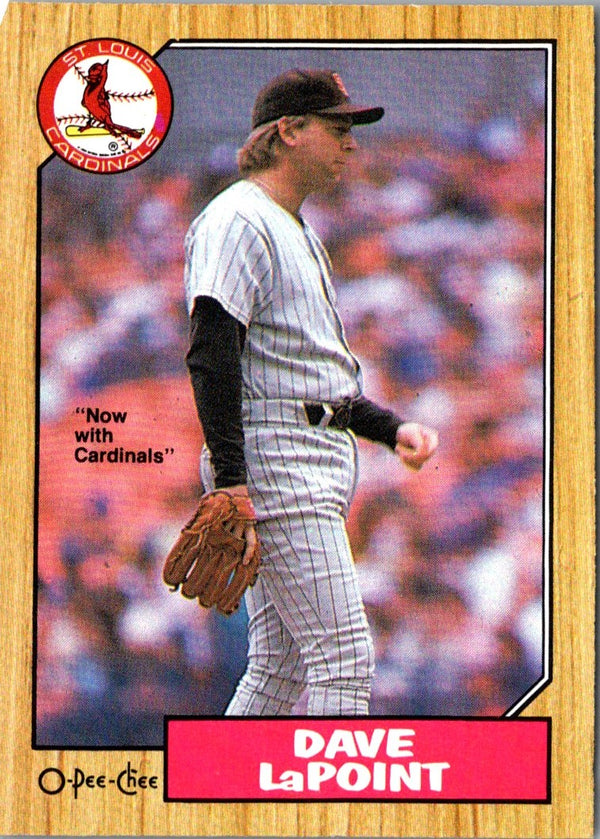 1987 O-Pee-Chee Dave LaPoint #319