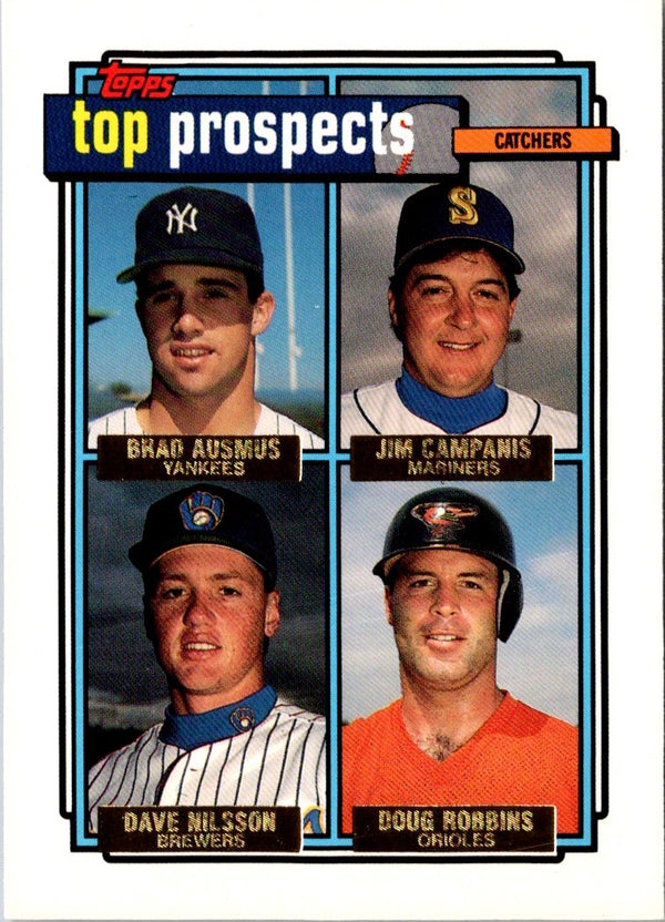 1992 Topps Brad Ausmus/Jim Campanis/Dave Nilsson/Doug Robbins #58 Rookie