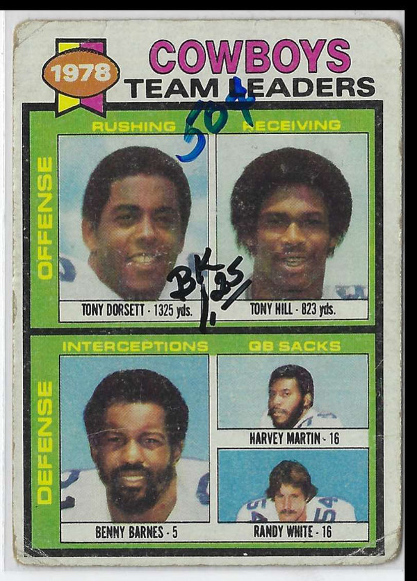 1979 Topps Tony Dorsett/Tony Hill/Benny Barnes/Harvey Martin/Randy White #469