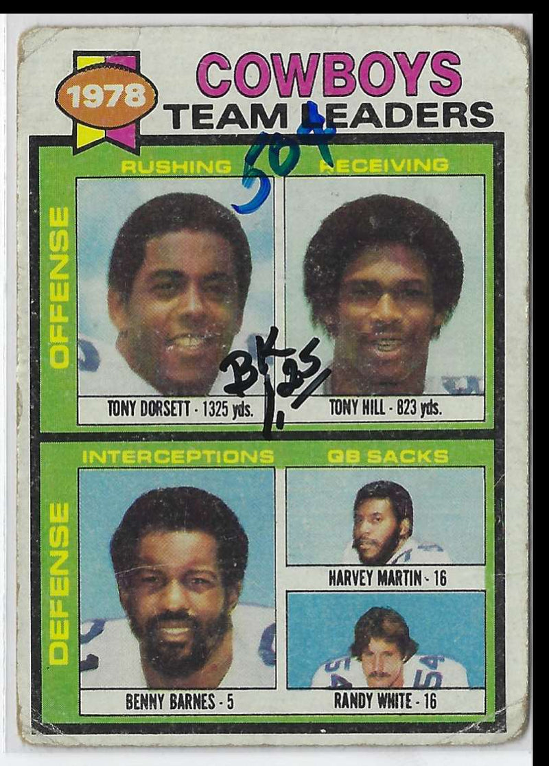 1979 Topps Tony Dorsett/Tony Hill/Benny Barnes/Harvey Martin/Randy White