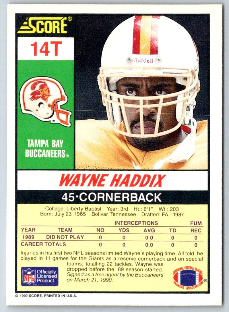 1990 Score Supplemental Wayne Haddix