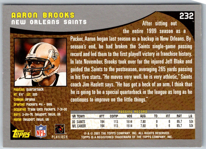 2001 Topps Aaron Brooks