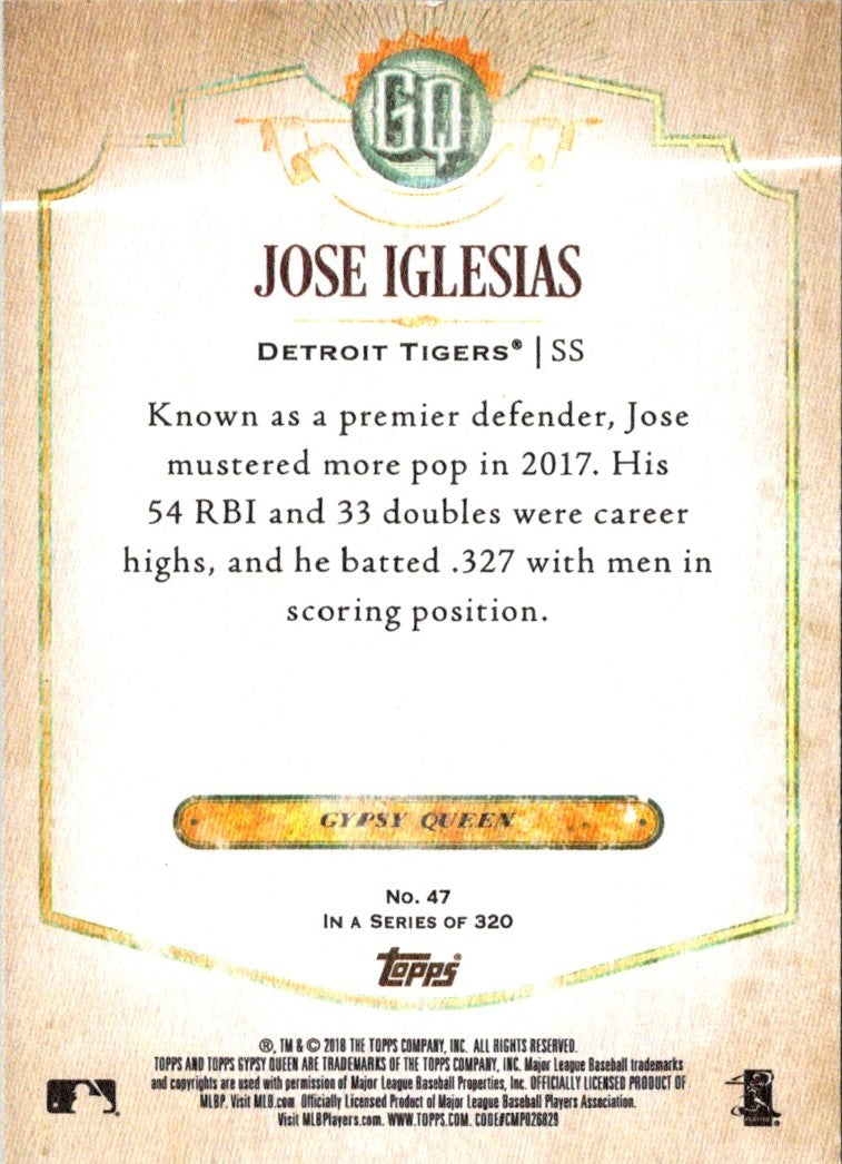 2018 Topps Gypsy Queen Jose Iglesias