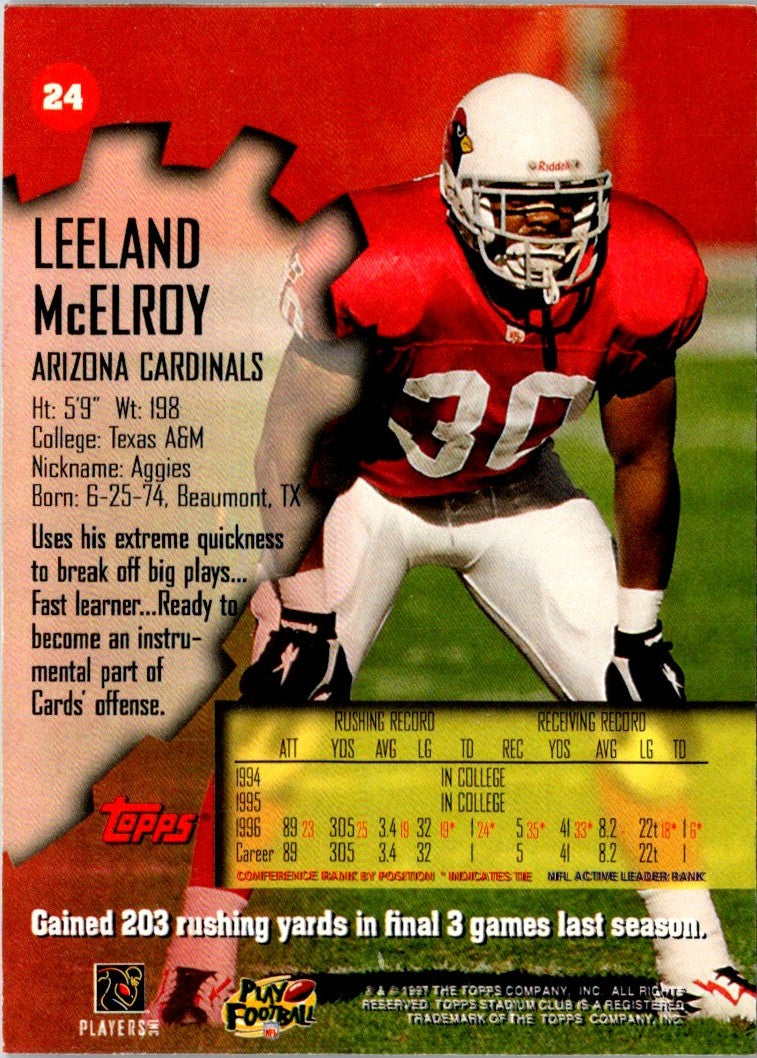 1997 Stadium Club Leeland McElroy