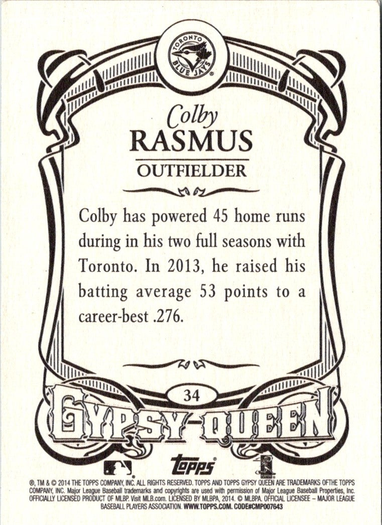 2014 Topps Gypsy Queen Colby Rasmus