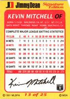 1991 Jimmy Dean Kevin Mitchell #13
