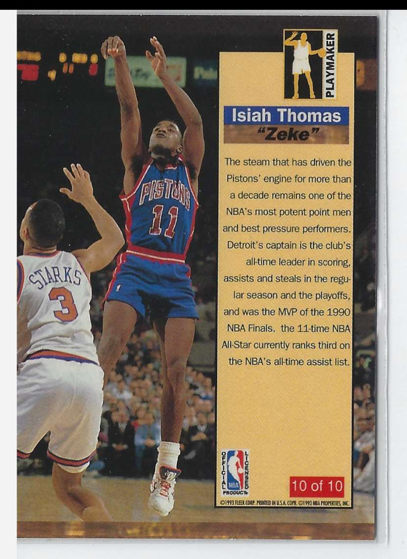 1992 Ultra Playmakers Isiah Thomas