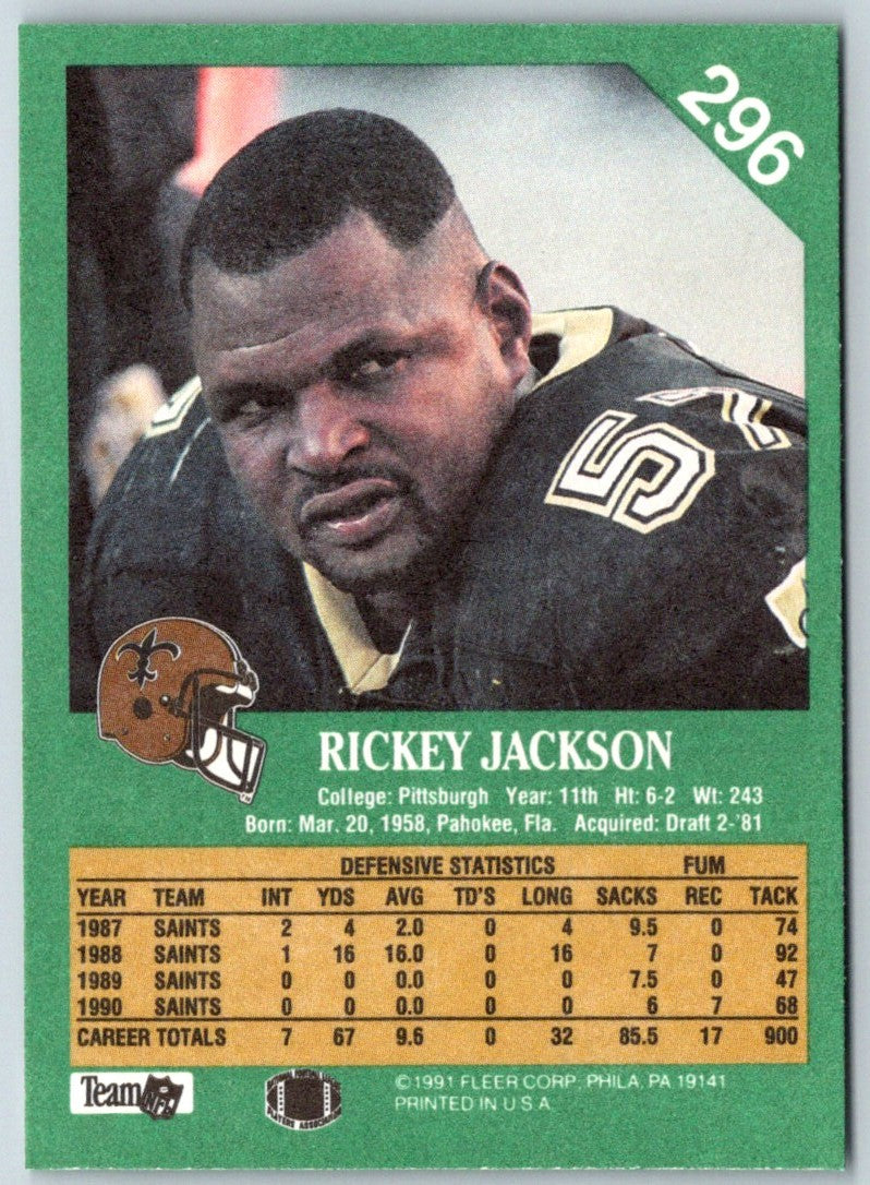 1991 Fleer Rickey Jackson