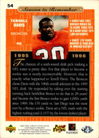 1996 Collector's Choice Season to Remember Blow-ups Terrell Davis #54
