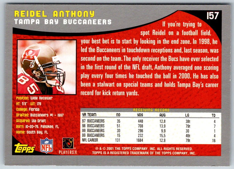 2001 Topps Reidel Anthony