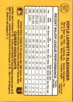 1987 Donruss Doyle Alexander #657