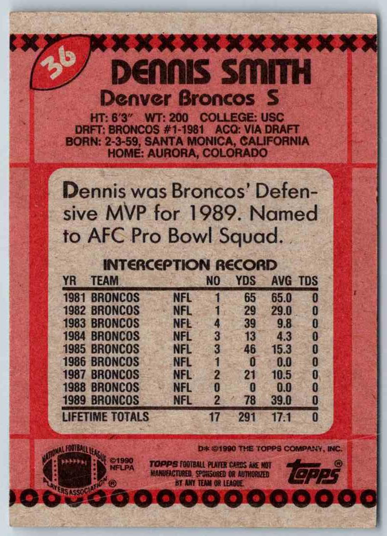 1990 Topps Dennis Smith