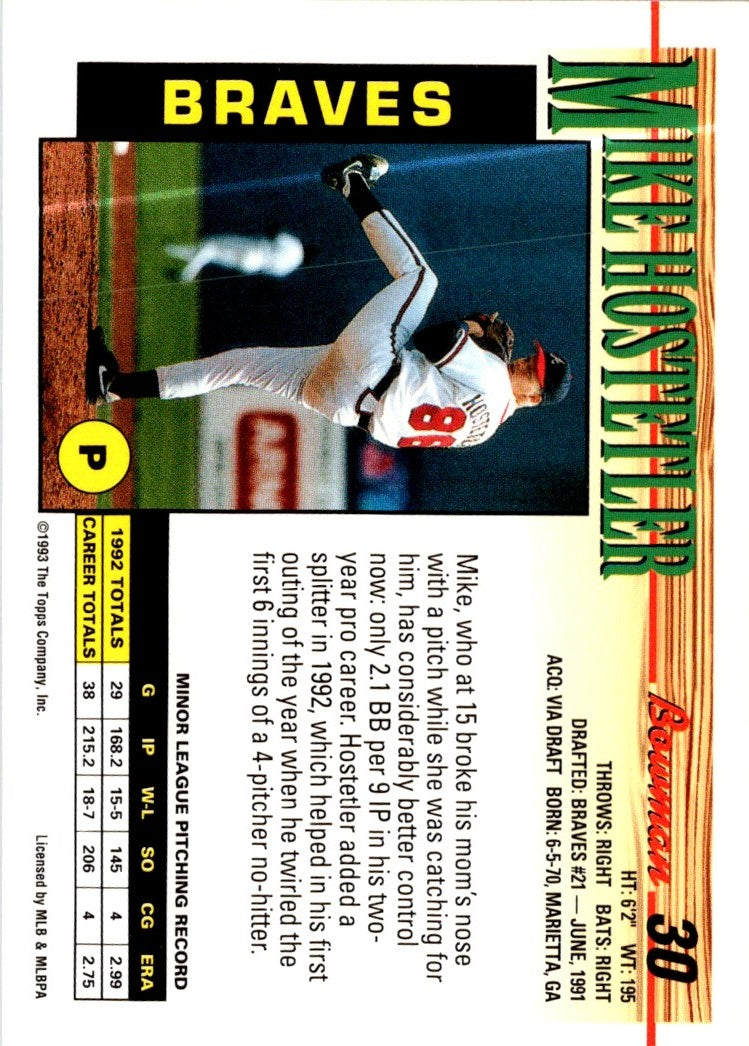 1993 Bowman Mike Hostetler