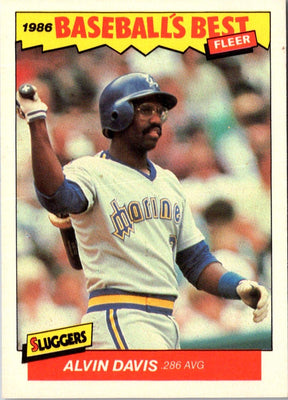 1986 Fleer Baseball's Best Sluggers vs. Pitchers Alvin Davis #8