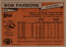 1981 Topps Bob Parsons
