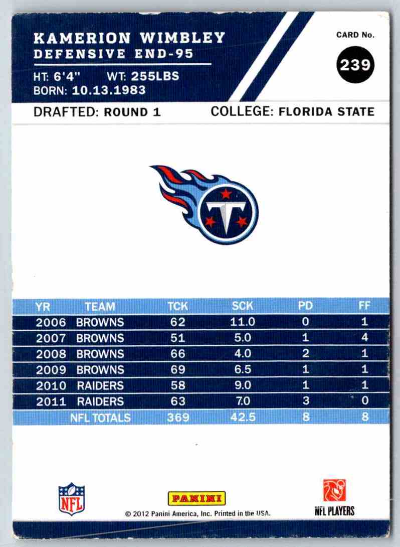 2012 Score Kamerion Wimbley