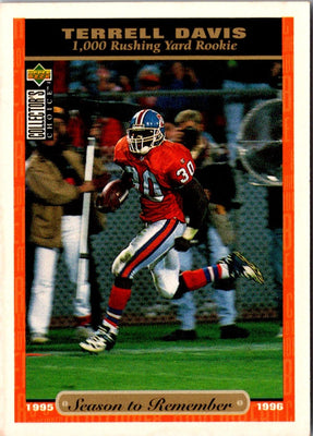 1996 Collector's Choice Season to Remember Blow-ups Terrell Davis #54