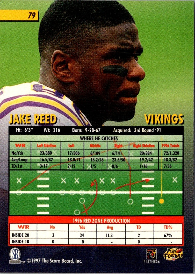 1997 Score Board Playbook Jake Reed