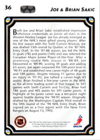 1992 Upper Deck Joe Sakic/Brian Sakic #36