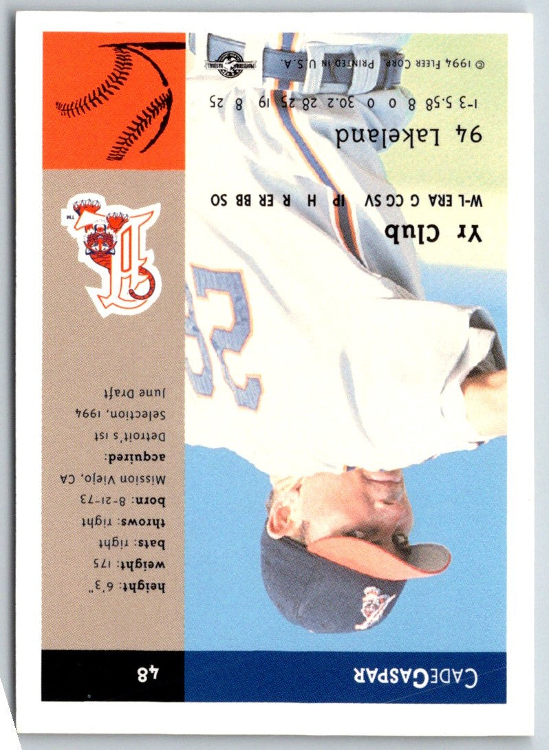 1994 Fleer ProCards Lakeland Tigers Checklist