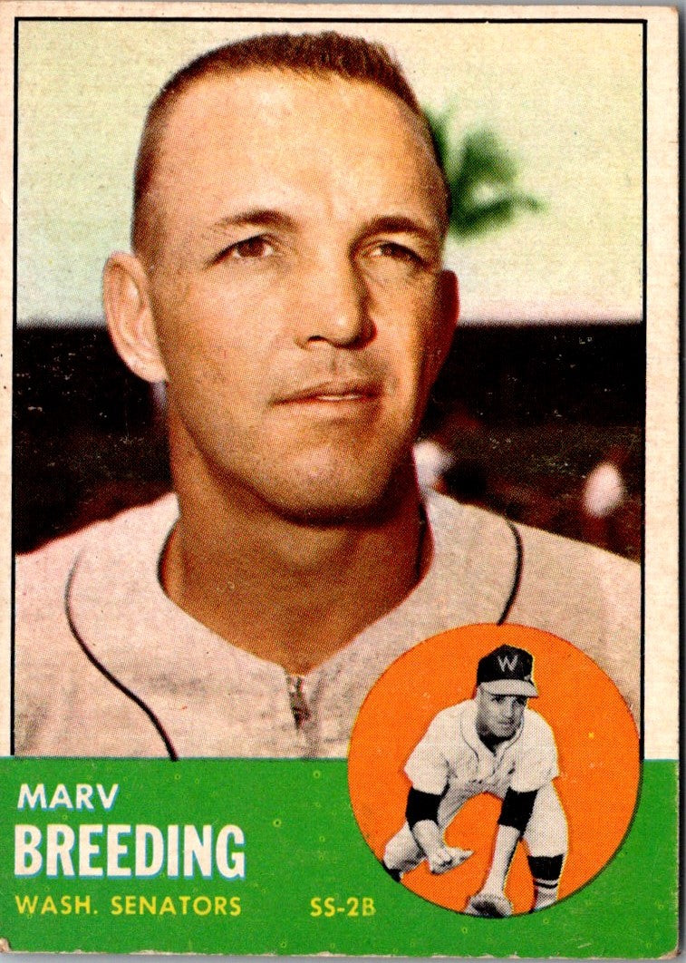 1963 Topps Marv Breeding