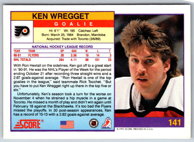 1991 Score Ken Wregget