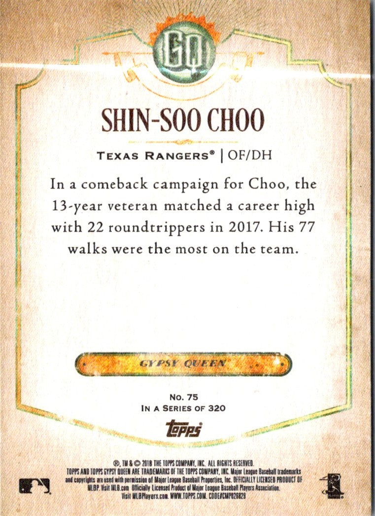 2018 Topps Gypsy Queen Shin-Soo Choo