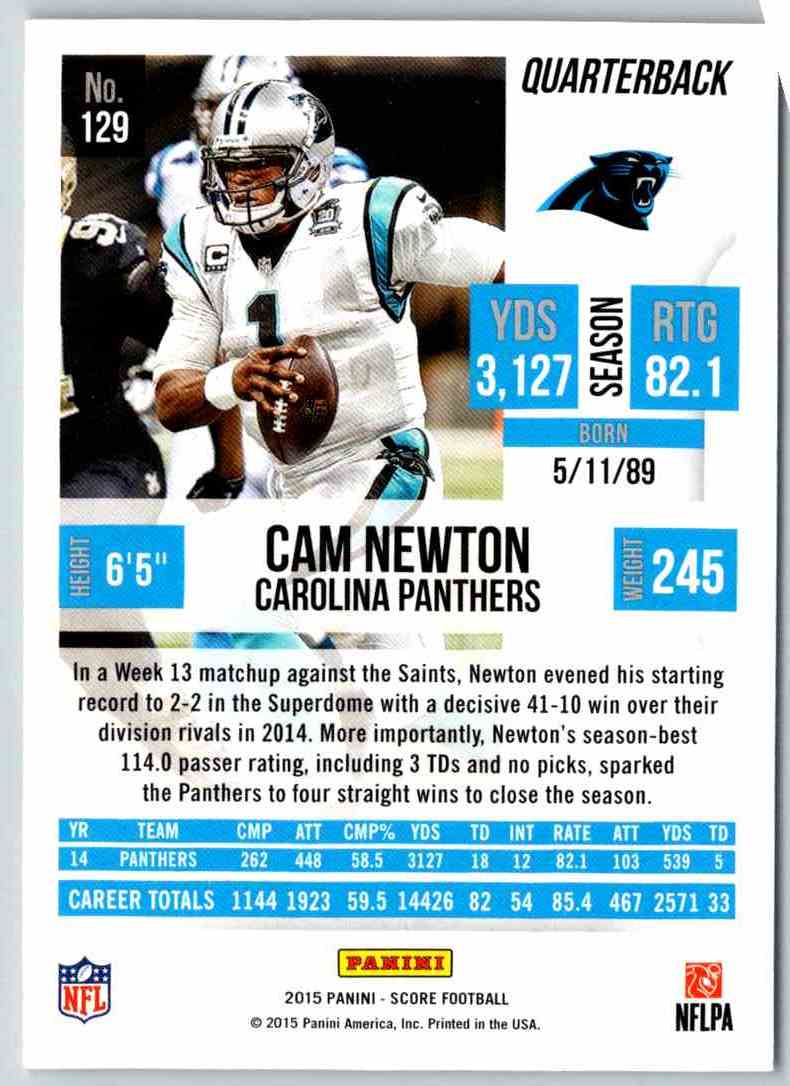 2015 Score Cam Newton