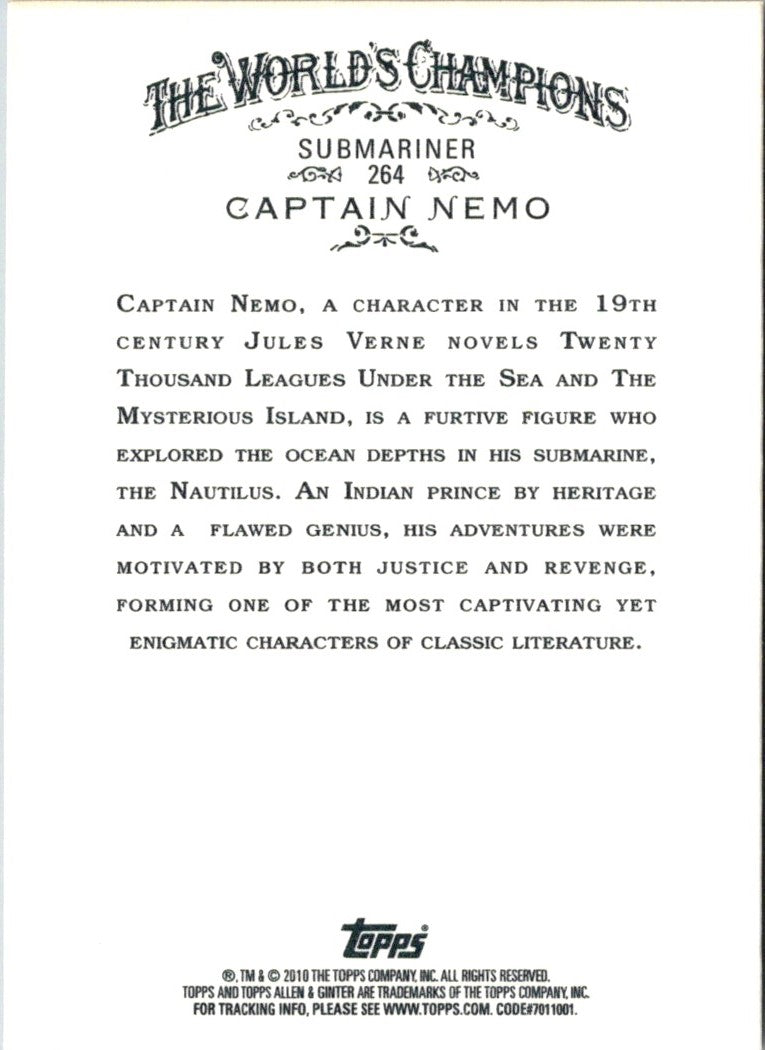 2010 Topps Allen & Ginter Captain Nemo