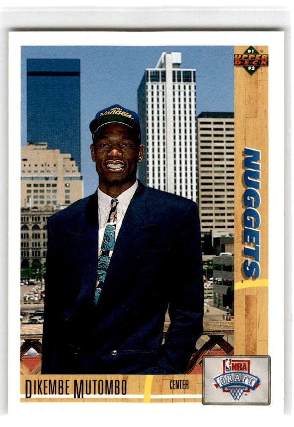 1991 Upper Deck Dikembe Mutombo #3 Rookie